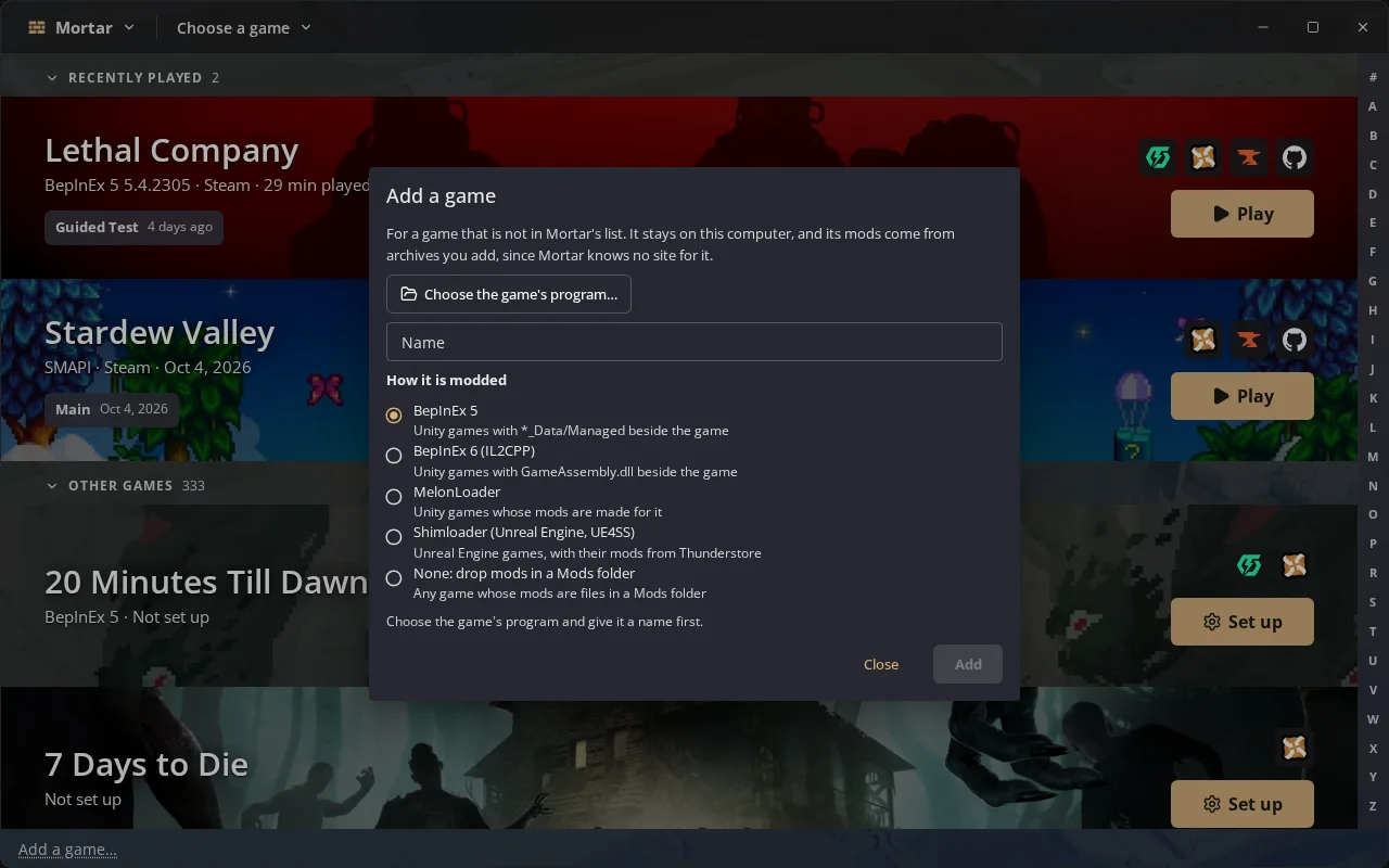 Add any game